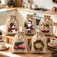 🎄 TIDSBEGRÄNSAT 50% RABATT! 🎁 Julklappspåsar med Dragsko – Festliga Tomte- & Renmotiv, Dubbel Dragsko & Hållbart Tyg – Julglädje i Varje Gåva ✨