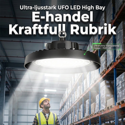 💡 50% RABATT NU! UFO LED Högbajslampa – 100W, 160lm/W, 220V, för Industri, Lager & Stora Utrymmen 🏭✨