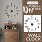 Reloj de Pared Moderno DIY Sin Perforaciones