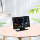 Reloj despertador de mesa LED digital con monitor de temperatura y humedad y pronóstico del tiempo.